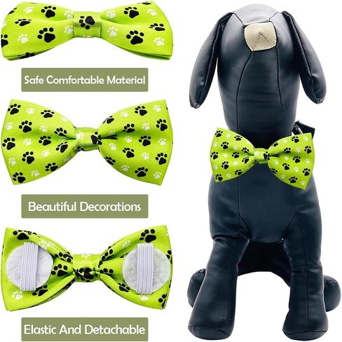PET SHOW Paw Bone Printed Small Dogs Bowties Collar Charms Bows Attachment Medium Large Puppies Cats Accessories Bulk Slides in Saudi Arabia