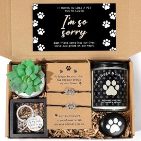 Loss of Dog Pet Sympathy Gift, Pet Memorial Gifts for Dogs, Loss of A Dog Sympathy Gift Baskets, Dog Passing Away Gifts, Loss of Pet Gift Box for Dogs Lovers Friends Family