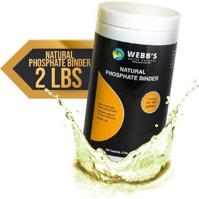 Webb's Water Aluminum Hydroxide Phosphate Binder for Aquatic Plants and Animals - Renal Support Supplement with Epakitin Powder - Ideal for Pond Care - 2 lbs.