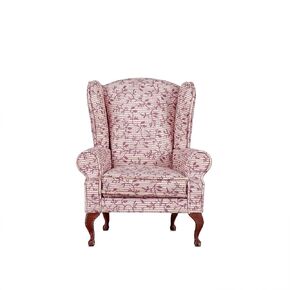 1:12 Scale Miniature Vintage and Antique Queen Anne Accent Chairs (Red)