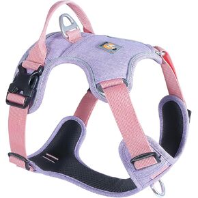 Hug Pets Dog Harness, No Pull Dog Harness with Adjustable Neck and Chest Straps for Small & Medium Sized Dog, Easy Walk Puppy Vest Harness, (Neck:9.4"-13.8", Chest:14.2"-19.3") XXS - Macaron Red