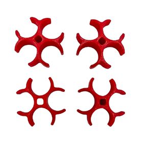 4-Pack 4-Tube Universal Case Feed Support Clamp for LEE Precision Case Feed Tubes (Red)