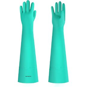 Aquarium Gloves for Fish Tank Maintenance,Shoulder Length Waterproof Gloves Long Rubber Gloves for Fish Aquarium Water Change Cleaner Dog Cat Bath and Kitchen,Large