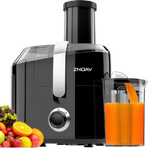 Juicer Machine, 1300W Juicer with Larger 3" Feed Chute Full Copper Motor Centrifugal Juicer Dual Speeds, Titanium-Plated Filter, Easy to Clean BPA-Free Black