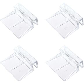 4PCS Acrylic Fish Tank Support Tool Fish Tank Holder Transparent Aquarium Fish Tank Glass Cover Clip Support Holder 6MM Cover Bracket for Open Fish Tank and Grass Tank and Pet Glass Tank
