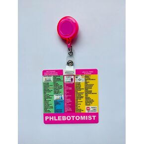 Phlebotomist Specimen Badge (PINK)