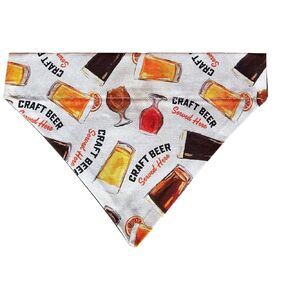 Beer Over the Collar Dog Bandana That Slips onto Their Existing Collar Size (Large)
