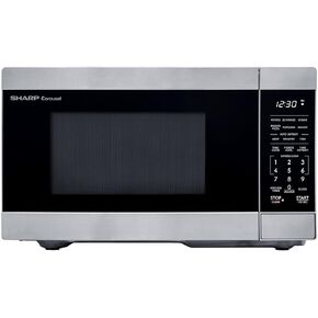 SHARP ZSMC0962KS Oven with Removable 10.6" Carousel Turntable, Cubic Feet, 900 Watt Countertop Microwave, 0.9 CuFt, Stainless Steel
