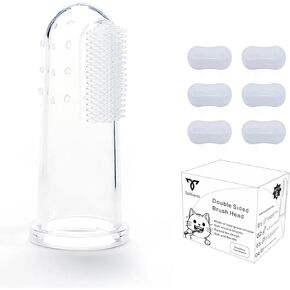 6 Units Pack Pet Finger Toothbrush for Dogs & Cats, Extra Soft Silicone Bristles Professional Dog Toothbrush & Cat Toothbrush, Easy Teeth Cleaning for Dog Dental Hygiene