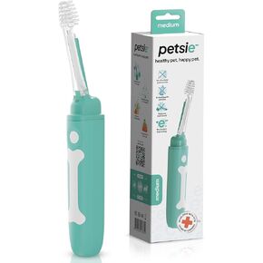 Dog Toothbrush | Innovative Eletrolytic Technology | Improves Oral Health & Reduces Bad Breath | No Vibrations & Silent Teeth Cleaning Brush | No Toothpaste Needed | Dog Teeth Cleaning Kit