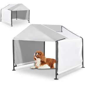 Dog Shade Shelter Outdoor Dog House with Upgraded Door Weatherproof Dog Tent for Large Medium Small Dogs, Cats, Small Animals