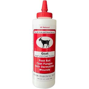 Goat Hoof & Coat Powder - for Wound Care, Foot Rot, Skin Problems - All Natural, Non-Caustic, Easy to Use (10 oz)