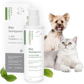 Bamboo Charcoal Pet Toothpaste. Effectively removes Oral Odor and Reduces The Chance of Calculus and Plaque Formation.