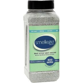 SMELLEZE Natural Dead Animal Odor Removal 2 lbs Granules: Eliminate Dead Rat, Mice, Squirrel, Chipmunk, Raccoon & Bat Smell. Safe for Indoor & Outdoor Use