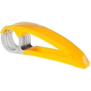 Banana Slicer, Strawberry Slicer, Easy Perfect Slices Every Time, Durable Stainless Steel Blades - Effortless Fruit Cutting Tool for Smoothies, Desserts, and Snacks - Safe & Easy to Clean