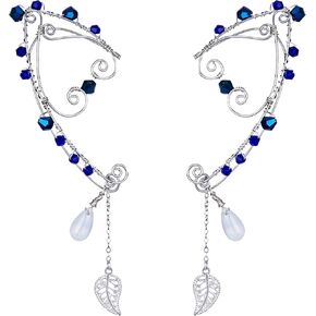 FRESHME Elf Fairy Ear Cuffs - Handmade Plum Blossom Fairy Earrings Cuffs