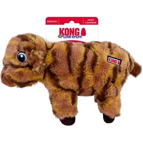 KONG Low Stuff Stripes Plush Dog Toy for All Sized Dog Breeds (Donkey)