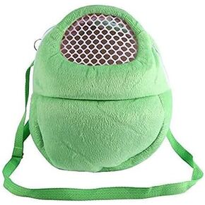 Guinea pig Carrier Portable Travel Bag, Warm and Breathable Outdoor Portable Tote Bag for Rat Hedgehog Chinchilla Sugar Glider Hamster Squirrel Small Animal (Green)