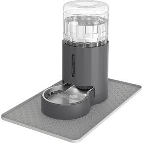 Cat Water Dispenser with Placemat and Stainless Steel Bowl, Automatic Gravity Water Dispenser for Cats or Small Medium Size Dogs, Large Capacity, Easy to Clean and Safe for Pets (4L) in Kuwait