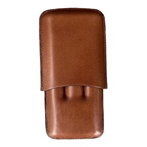 Italy Vegetable Tanned Leather Cigar Case, Luxury Genuine Leather Cigar Case, Leather Cigar Humidor, Gift for Him, 3 Tubes Luxury Cigar Case for Cigar Ring Guage Under 52 (Green)