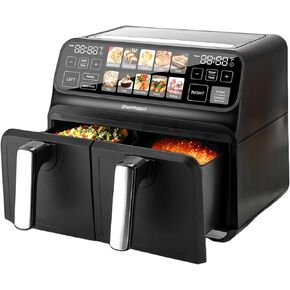 Dual Air Fryer,8 Quart Double Air Fryer,10-in-All Dual Zone Air Fryer,TFT Screen Air Fryer Dual Basket,Large Air Fryer Non Toxic