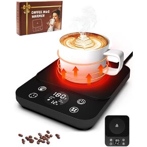 Coffee Mug Warmer for Desk, 2024 Upgraded Smart Electric Coffee Warmer, 1H Drink Water Reminder, 4 Mode, 8H Auto Shut Off, 9 Temperature, 12H Timer, Gifts for Women and Men