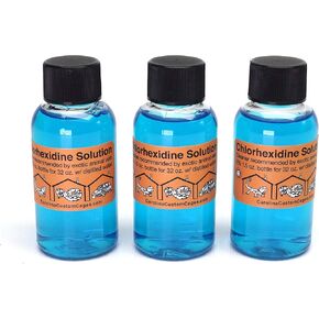CAROLINACUSTOMCAGES Carolina Custom Cages Chlorhexidine Solution 2%; 3 Refills Make 32 oz. Each of Working Solution