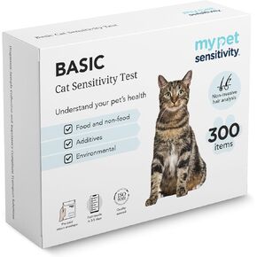 Test - Home Cat Sensitivity Test | 300 Items | Fast 3-5 Day Results | Gentle Fur Sampling | Comprehensive Food & Environment Analysis | Suitable for All Cats