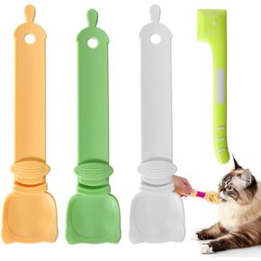 Juome 3 قطع ملعقة سعيدة للقطط مع 1 قطعة ملاعق للقطط للأطعمة الرطبة، ملعقة ضغط لشريط تغذية القطط، ملعقة طعام للقطط للوجبات الخفيفة السائلة القابلة لللعق، موزع مكافآت القطط لتخزين طعام القطط in Kuwait