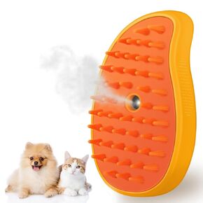 Cat Steam Brush, 3 In1 Spray Cat Brush, Self Cleaning Cat Steamy Brush, Cat Steamy Brush for Massage, Steam Pet Brush for Removing Tangled and Loosse Hair (Green)