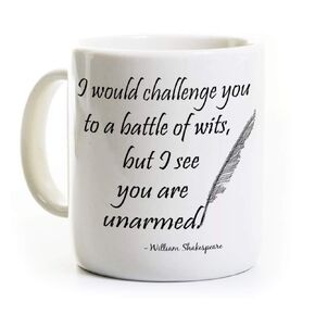 Shakespeare Quote Coffee Mug - Battle of Wits Quote - English Teacher Gift Snarky