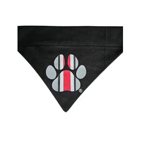 Ohio State Helmet Paw Print Over the Collar Dog Bandana That Slips onto Their Existing Collar Size (Medium)