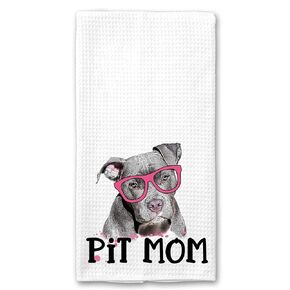 Pit Bull Mom Microfiber Kitchen Towel Gift for Animal Dog Lover