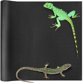 Reptile Carpet, Bearded Dragon Tank Accessories Reptile Mat, Reptile Terrarium Substrate for Leopard Gecko, Lizard, Non-Adhesive Bearded Dragon Tank Flooring (17.7"X 118")