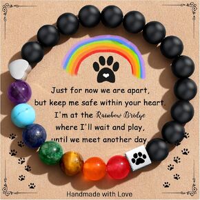 TONY & SANDY Dog Memorial Gifts for Loss of Dog, Pet Memorial Gifts for Dogs, Pet Loss Sympathy Gift, Dog Passing Away Pet Memorial Bracelet for Men Who Loss of Beloved Dog Cat Furry Friend