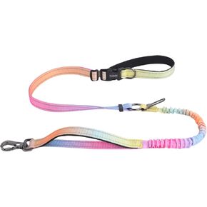 Hands Free Dog Leash for Small Medium Large Dogs, Adjustable Length no Hands Bungee Dog Running Leash, Cross Body, Shoulder & Waist Leash for Walking and Training with Car Seat Belt 4.5-7.5FT