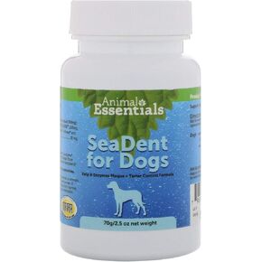 Animal Essentials SeaDent for Dogs - Kelp and Enzymes Plaque, Tartar Control Formula, Alpha Beta Amylase, Cellulase, Marshmallow Root, Slippery Elm Inner Bark, All Natural - 2.5 Oz (Pack of 1)