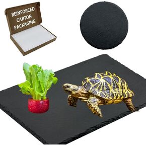 Reptile Basking Platform 6 × 6", Extra Large Reptile Slate, Basking Rock, Slate Tiles Rocks for Reptiles, Terrarium Bowls for Bearded Dragon Tortoise Turtle Ball Python Snake Lizard Gecko in Kuwait