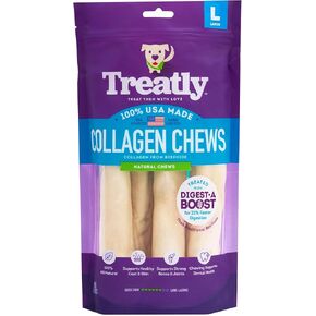 USA Collagen Rolls 9-10" Dog Chew Treats - Natural Flavor, 4 Count/1 Pack
