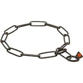 Herm. Sprenger Black Stainless Steel Long Link Fur Saver Dog Training Collar | No-Pull Slip Chain for Small Medium Large Dogs for Easy Control Made in Germany | 3mm, 53cm (21in)