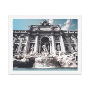Vintage Trevi Fountain in Rome Italy Photography Print, Unframed, Italian Renaissance Fountain Home and Wall Decor, Fontana Di Trevi, 8x10 Inches