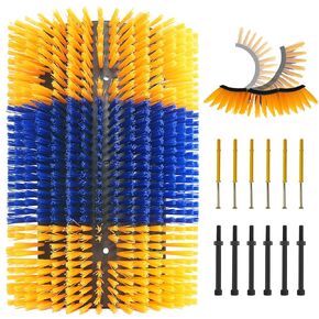 Livestock Scratching Brush Upgraded Large Goat Brush Cow Scratcher Brush Anti-Itch Tool Massage Grooming Cattle Brush With 12 Screws For Horses，Goat,Cattle,Cow,Sheep, Pigs（1pack）
