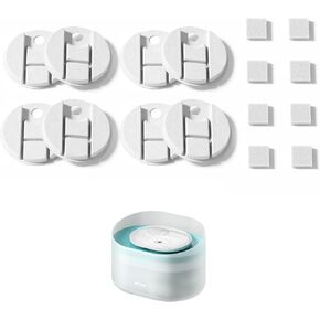 PETLIBRO Replacement Filters for Capsule Dog Fountain PLWF008, 4 Month Set of Filters for Dog Water Dispensers, 8 Count Pack, White