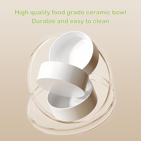 Ceramic Elevated Cat Bowls for Indoor Cats, 15°Tilted Stand Anti Vomiting Raised Cat Food and Water Bowls Set, Raised Cat Bowls with Non-Slip Cat Bowl No Spill Bowl Dishes for Cats and Puppy in Saudi Arabia