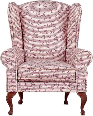 1:12 Scale Miniature Vintage and Antique Queen Anne Accent Chairs (Red) in Saudi Arabia