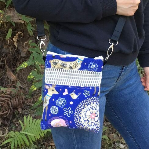 Sugar Glider Bonding Pouch Carry for Rat Hedgehog Small Pocket Pets (Blue Deer, 8.7x6.3inch) in Saudi Arabia