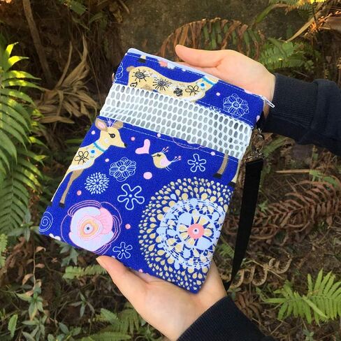 Sugar Glider Bonding Pouch Carry for Rat Hedgehog Small Pocket Pets (Blue Deer, 8.7x6.3inch) in Saudi Arabia