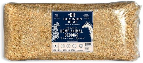 Dominion Hemp, USA Grown Chicken Coop Hemp Bedding, (285L), 10+ Cubic Feet, Grade A Premium Hemp Bedding for Coops, Nesting Boxes, Small & Large Animals in Saudi Arabia
