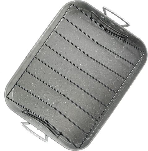 جيبسون هوم بروكستون 2 قطعة شواية ديك رومي غير لاصقة، أسود in Kuwait