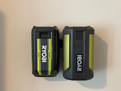 حامل بطارية مزدوج على الحائط لبطاريات Ryobi 40V - حامل بطارية لبطاريتين Ryobi للأدوات اللاسلكية لتخزين البطاريات in Saudi Arabia